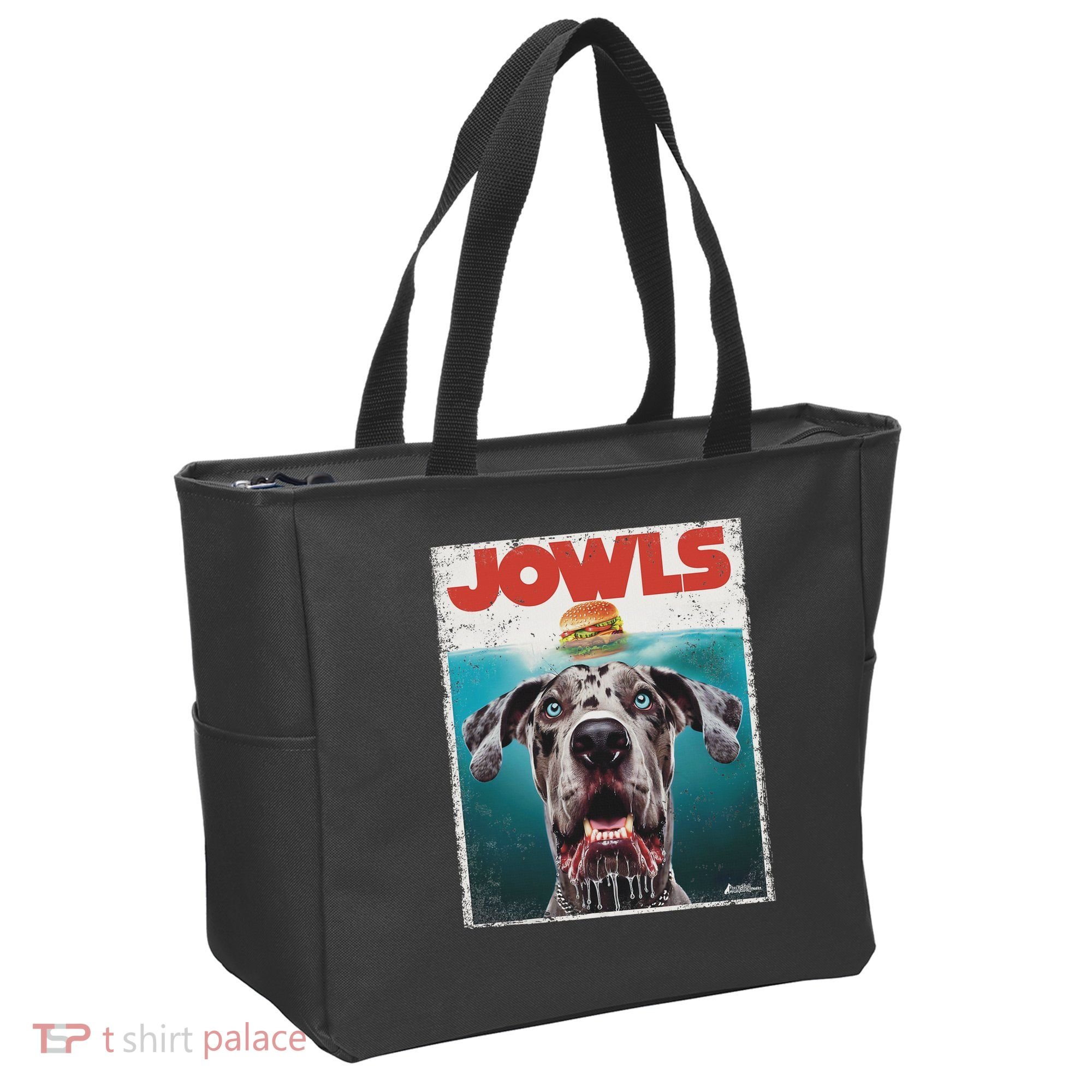 Merle Great Dane Jowls, Paws Top, Blue Eye Brown Dog Mom Dad Tote Bag