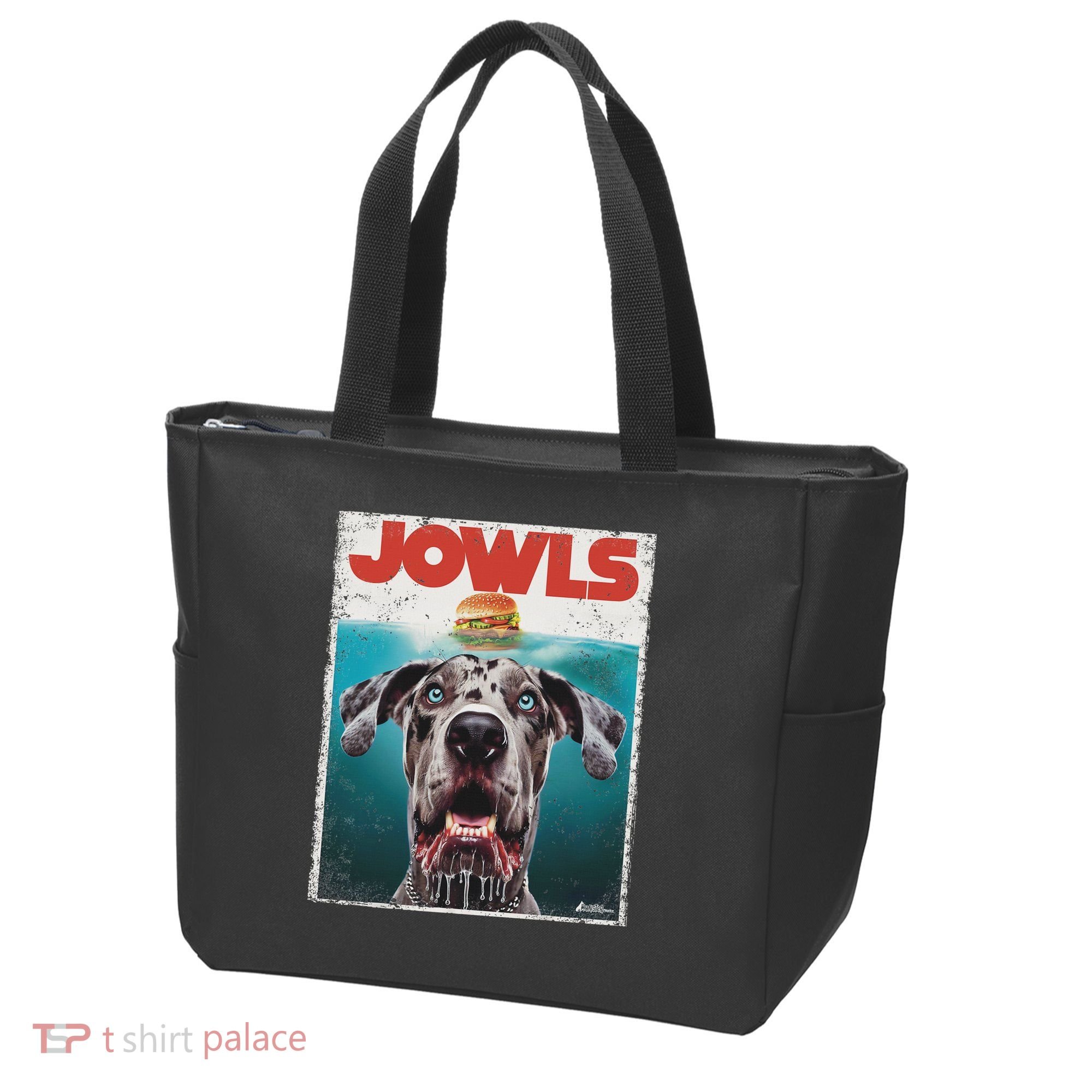 Merle Great Dane Jowls, Paws Top, Blue Eye Brown Dog Mom Dad Tote Bag