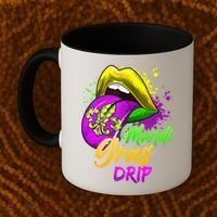 Mardi Gras Drip Mardi Gras Coffee Mug thumb 2