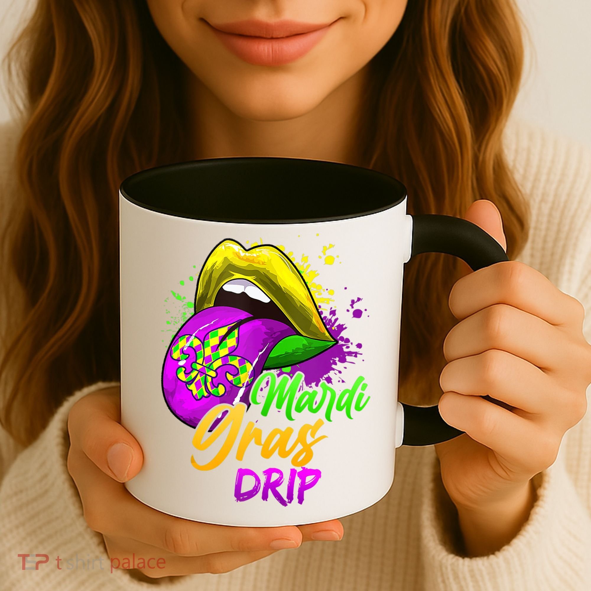 Mardi Gras Drip Mardi Gras Coffee Mug