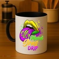 Mardi Gras Drip Mardi Gras Coffee Mug thumb 4