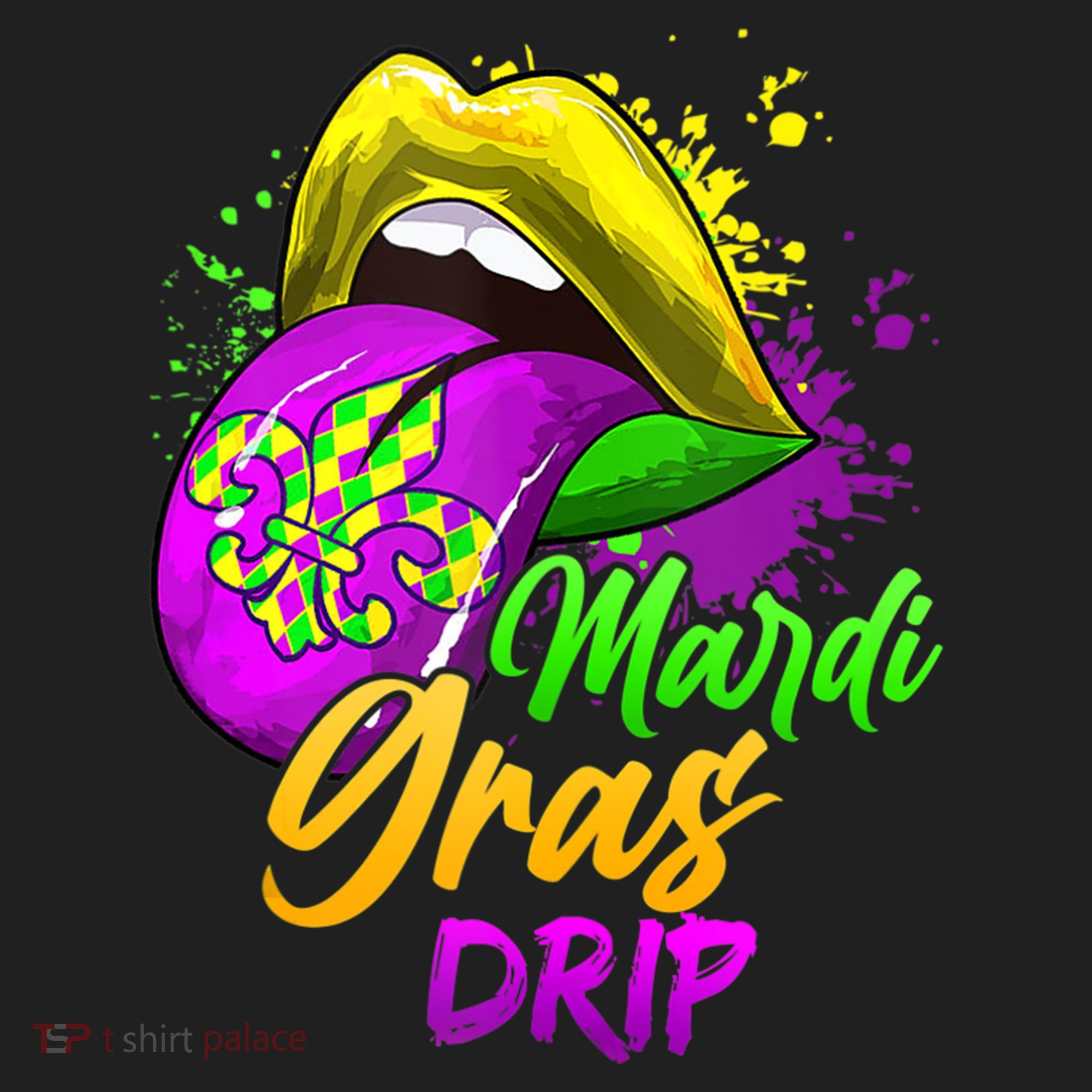 Mardi Gras Drip Mardi Gras Tumbler