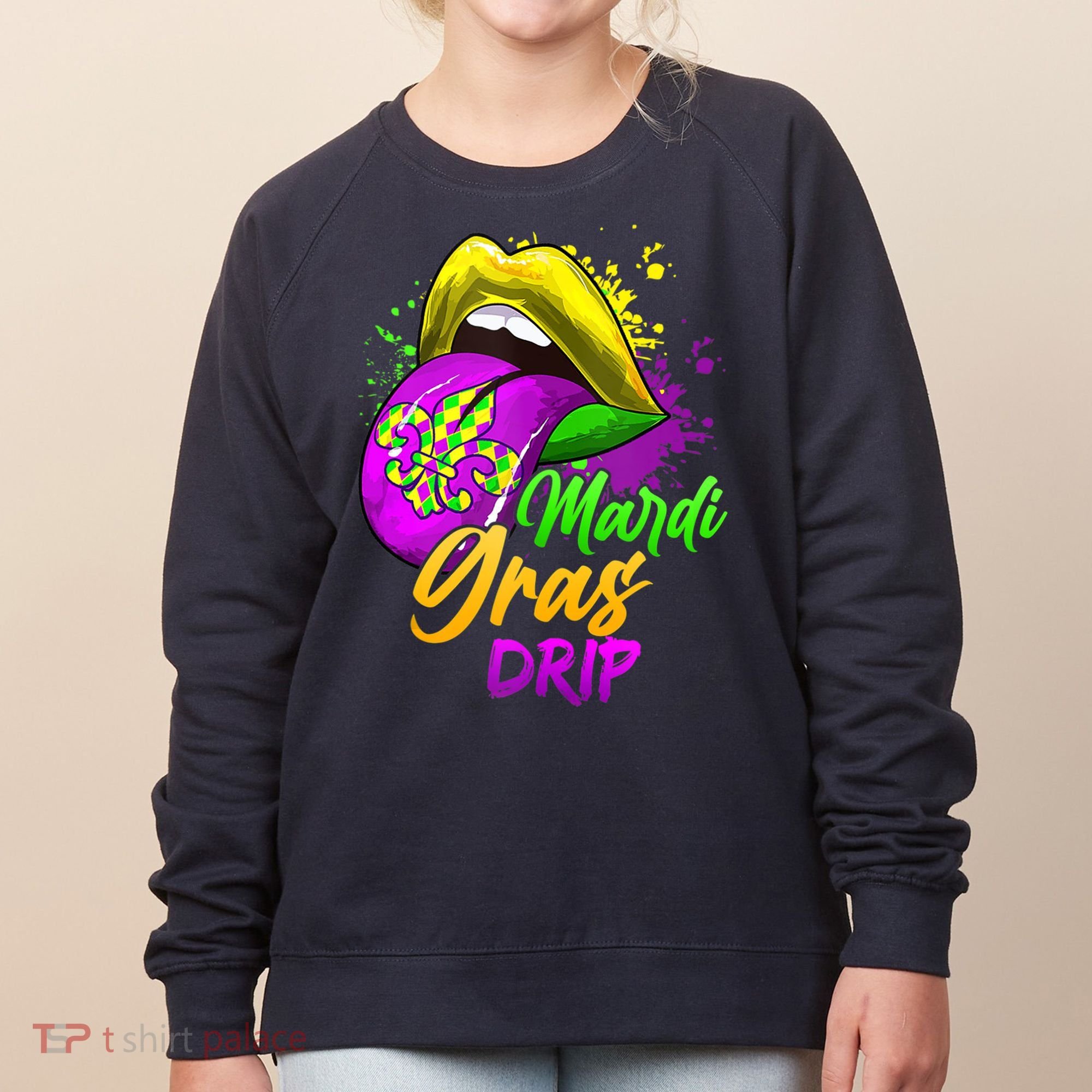 Mardi Gras Drip Mardi Gras Women's Sweatshirt
