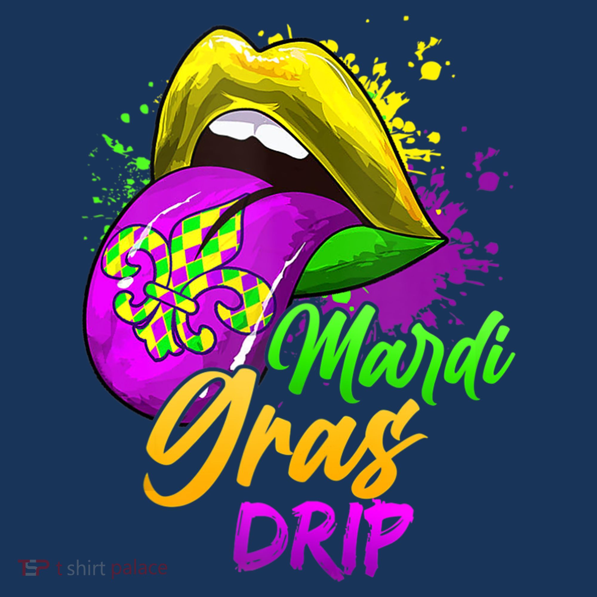 Mardi Gras Drip Mardi Gras Women's Sweatshirt
