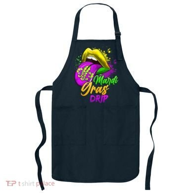 Mardi Gras Drip Mardi Gras Apron