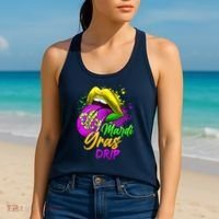 Mardi Gras Drip Mardi Gras Women's Tank Top thumb 2