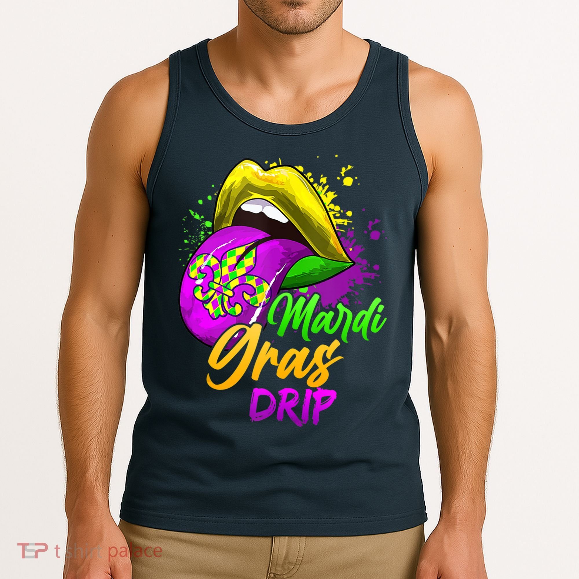 Mardi Gras Drip Mardi Gras Tank Top