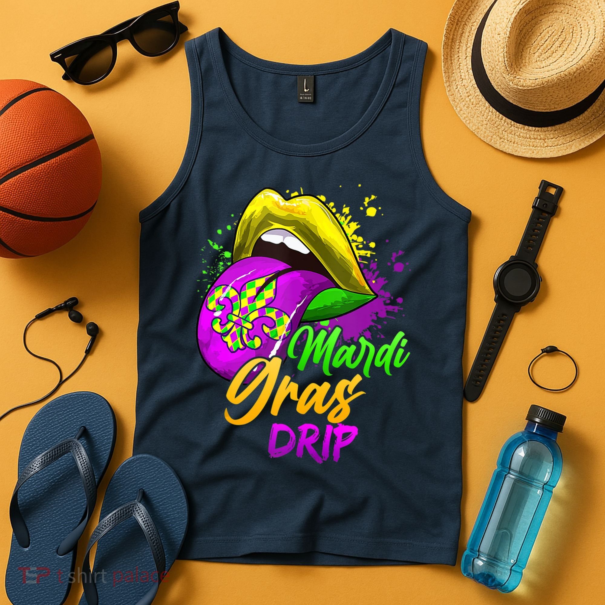 Mardi Gras Drip Mardi Gras Tank Top