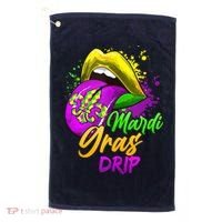 Mardi Gras Drip Mardi Gras Golf Towel thumb 0