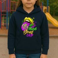 Mardi Gras Drip Mardi Gras Kids Hoodie thumb 3