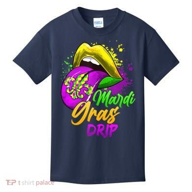Mardi Gras Drip Mardi Gras Kids T-Shirt