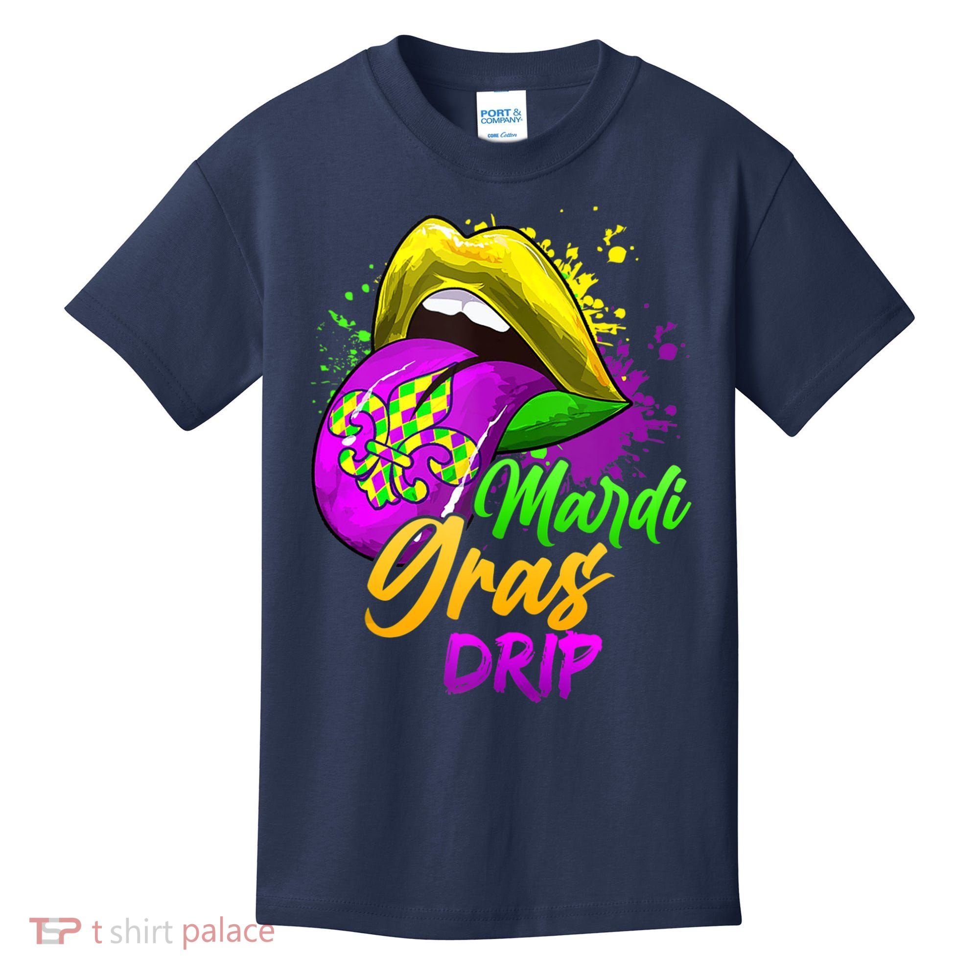 Mardi Gras Drip Mardi Gras Kids T-Shirt