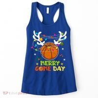 Merry Game Day Christmas Basketball Reindeer Xmas Sport Cool Gift Women's Tank Top thumb 0