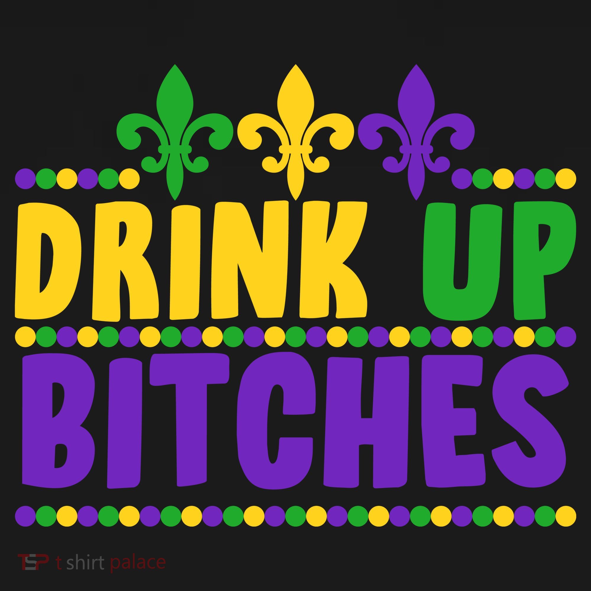 Mardi Gras Drink Up Bitches Backpack