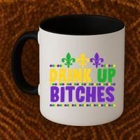 Mardi Gras Drink Up Bitches Coffee Mug thumb 2