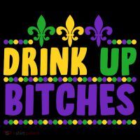Mardi Gras Drink Up Bitches Women's Hoodie thumb 2