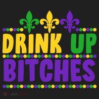 Mardi Gras Drink Up Bitches Tumbler thumb 3
