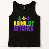 Mardi Gras Drink Up Bitches Tank Top thumb 2