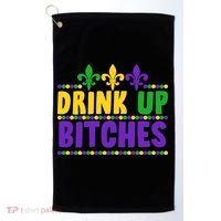 Mardi Gras Drink Up Bitches Golf Towel thumb 0