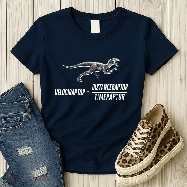 Math Geek Dinosaur Velociraptor Equation v2 Women's T-Shirt