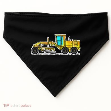 Motor Grader Design Road Grader And Blade Art USA-Made Doggie Bandana