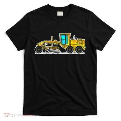 Motor Grader Design Road Grader And Blade Art T-Shirt