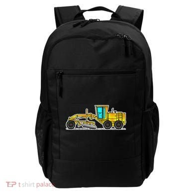 Motor Grader Design Road Grader And Blade Art Backpack
