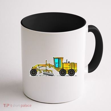 Motor Grader Design Road Grader And Blade Art Coffee Mug back