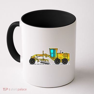 Motor Grader Design Road Grader And Blade Art Coffee Mug