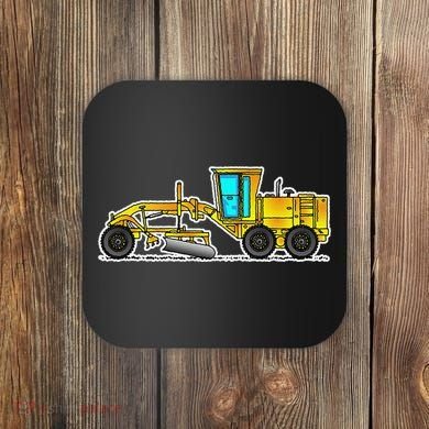 Motor Grader Design Road Grader And Blade Art Coaster