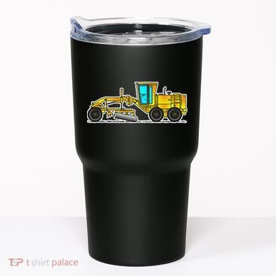 Motor Grader Design Road Grader And Blade Art Tumbler