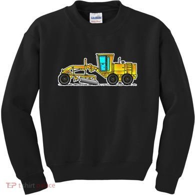 Motor Grader Design Road Grader And Blade Art Kids Sweatshirt