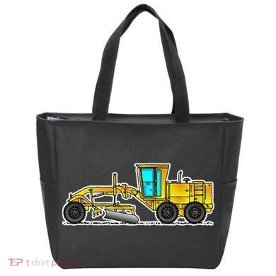 Motor Grader Design Road Grader And Blade Art Tote Bag