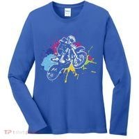 Motocross Gift Dirt Bike Gift Off Road Gift Women's Long Sleeve Shirt thumb 0
