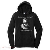Meh Good Enough Mediocrates Demotivational Quote Women's Hoodie thumb 0