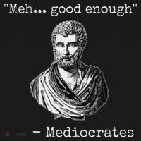 Meh Good Enough Mediocrates Demotivational Quote Women's Hoodie thumb 2