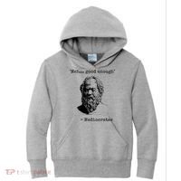 Meh Good Enough Funny Mediocrates Sarcastic Greek Philosophy Kids Hoodie thumb 0
