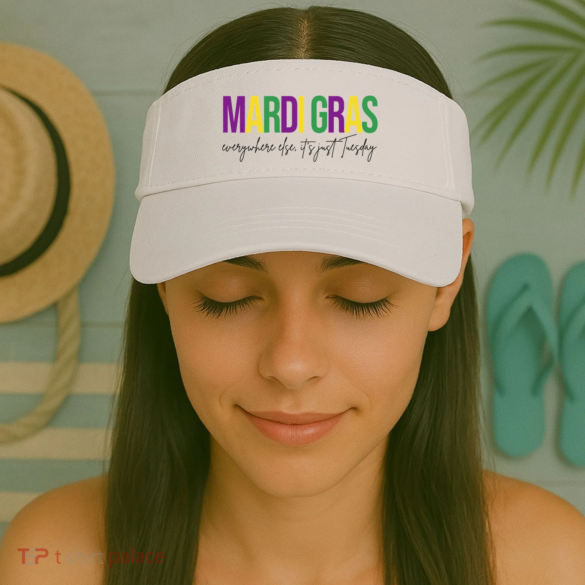 Mardi Gras Everywhere Else Its Just Tuesday Visor