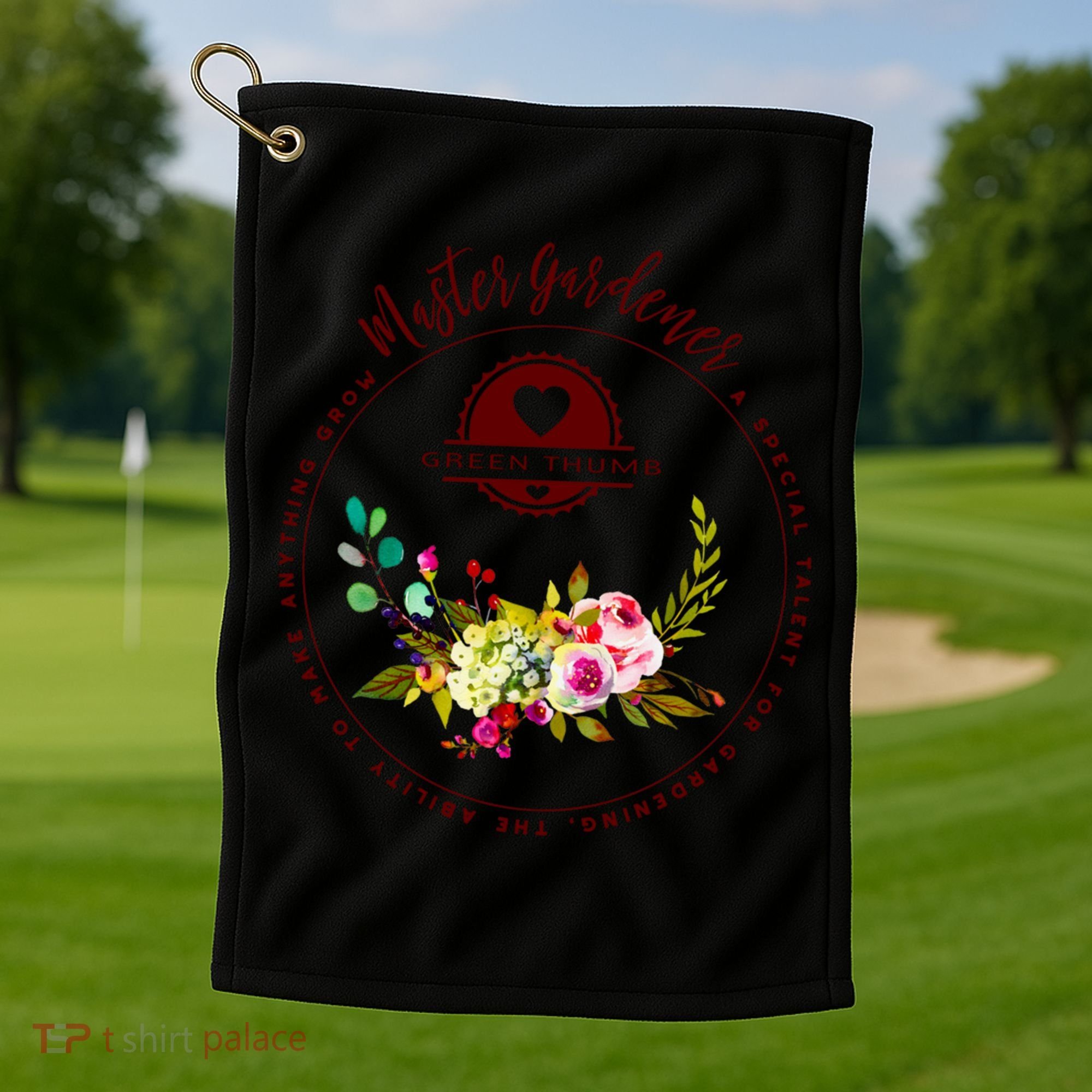 Master Gardener Funny Gift Floral Gardening Golf Towel