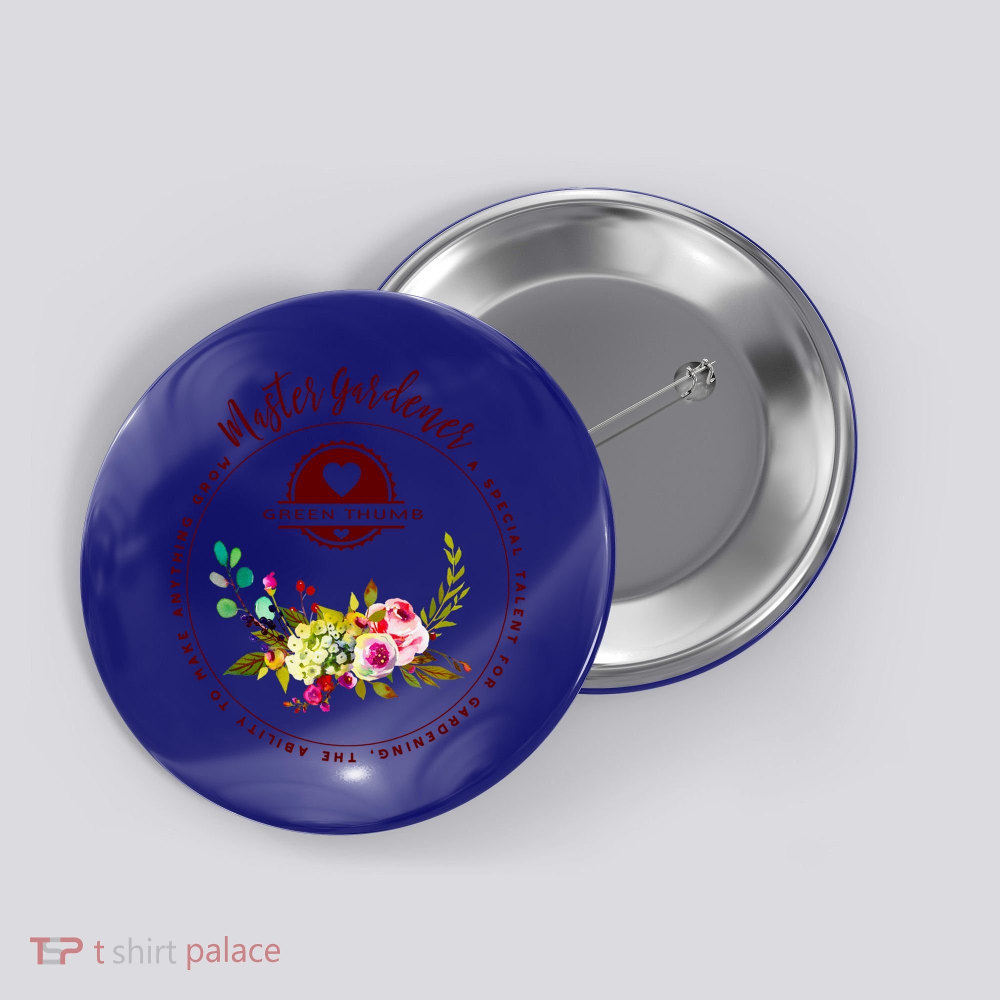 Master Gardener Funny Gift Floral Gardening Button