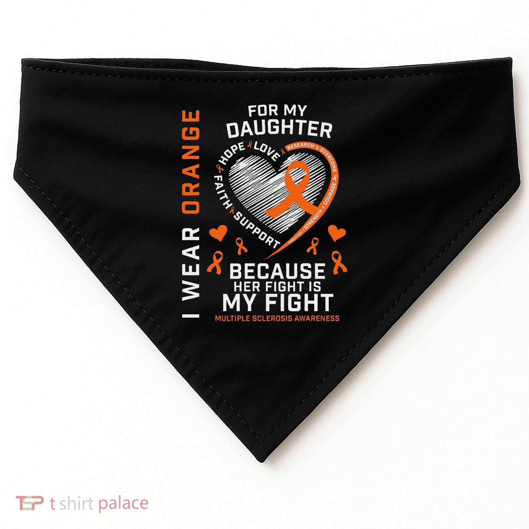 Ms Gifts Fight Daughter Multiple Sclerosis Awareness USA-Made Doggie Bandana
