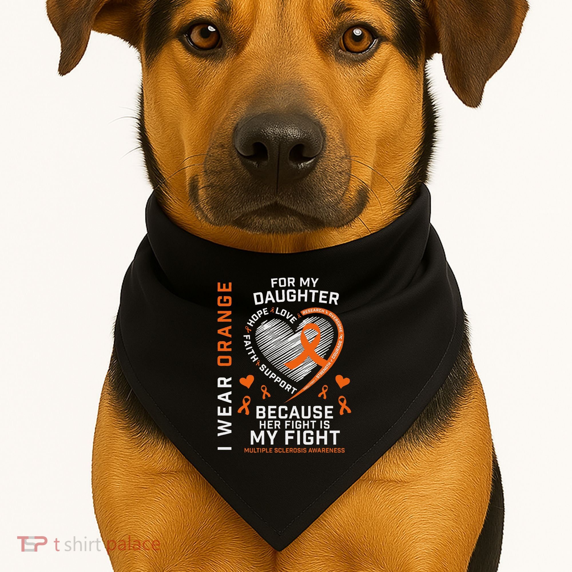 Ms Gifts Fight Daughter Multiple Sclerosis Awareness USA-Made Doggie Bandana