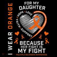 Ms Gifts Fight Daughter Multiple Sclerosis Awareness Bucket Hat thumb 4