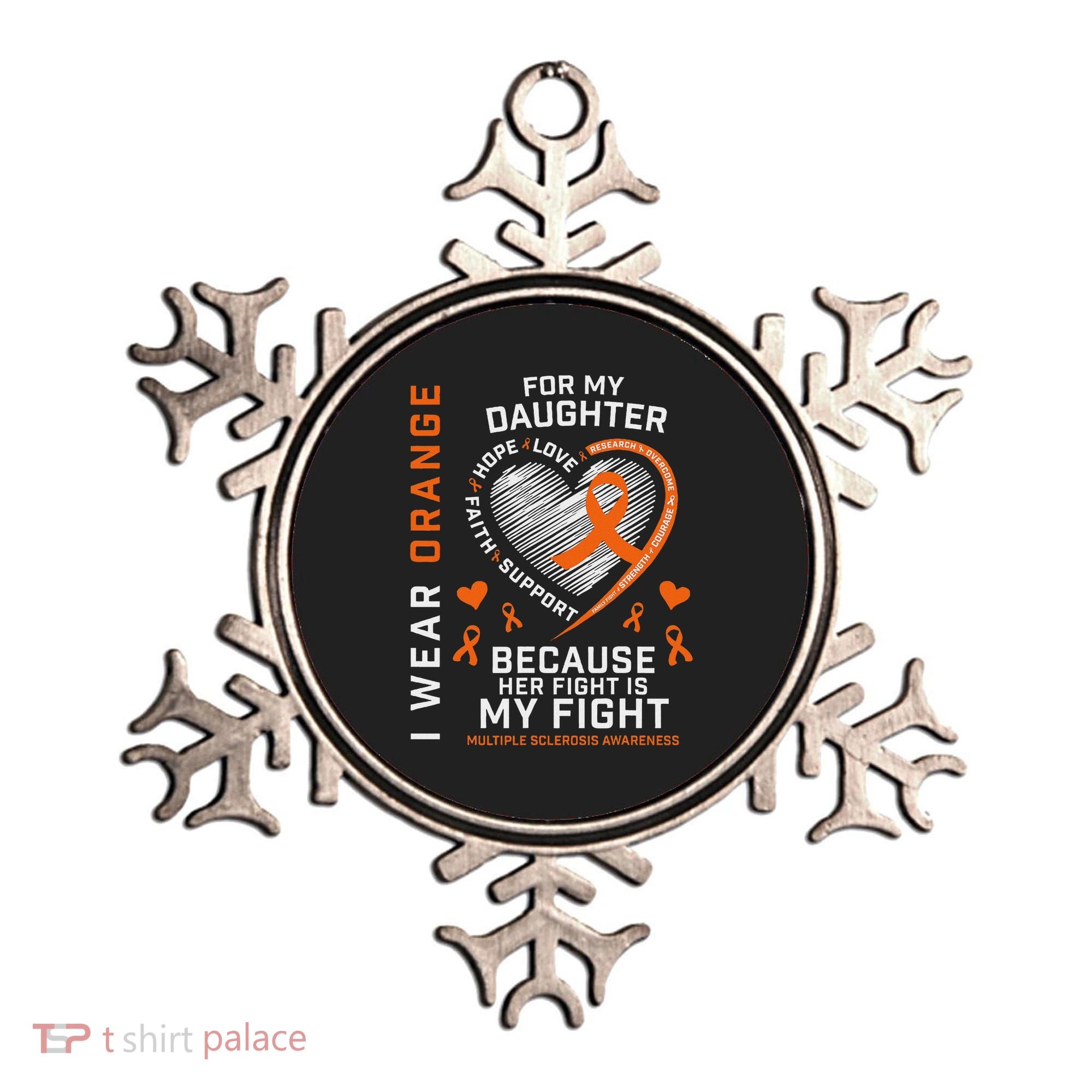 Ms Gifts Fight Daughter Multiple Sclerosis Awareness Ornament
