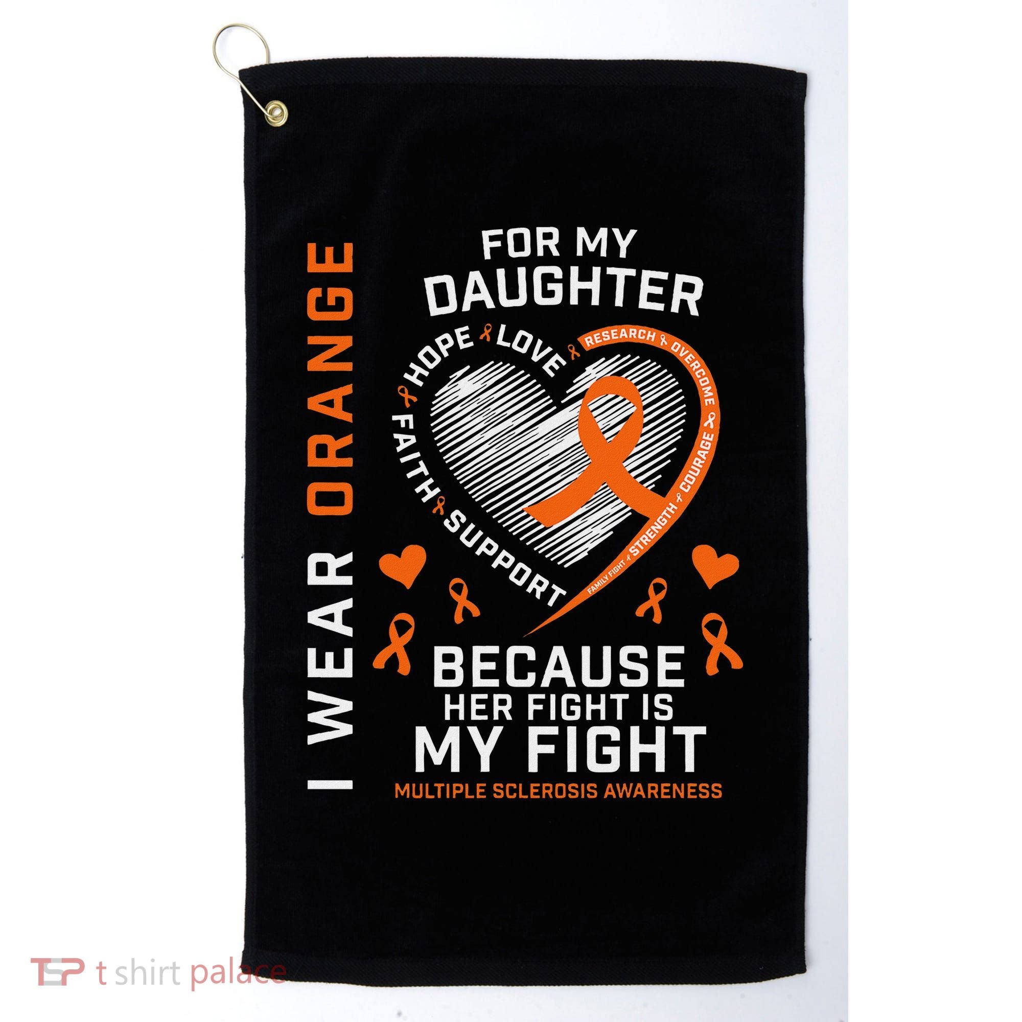 Ms Gifts Fight Daughter Multiple Sclerosis Awareness Golf Towel