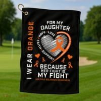Ms Gifts Fight Daughter Multiple Sclerosis Awareness Golf Towel thumb 1