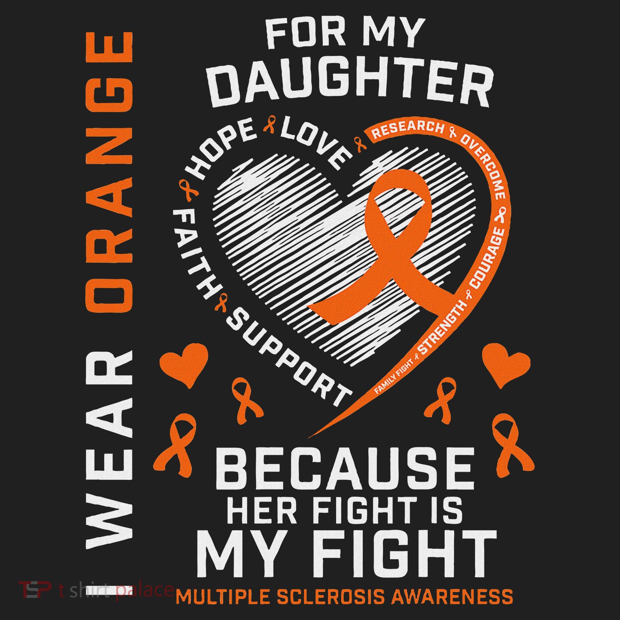 Ms Gifts Fight Daughter Multiple Sclerosis Awareness Golf Towel