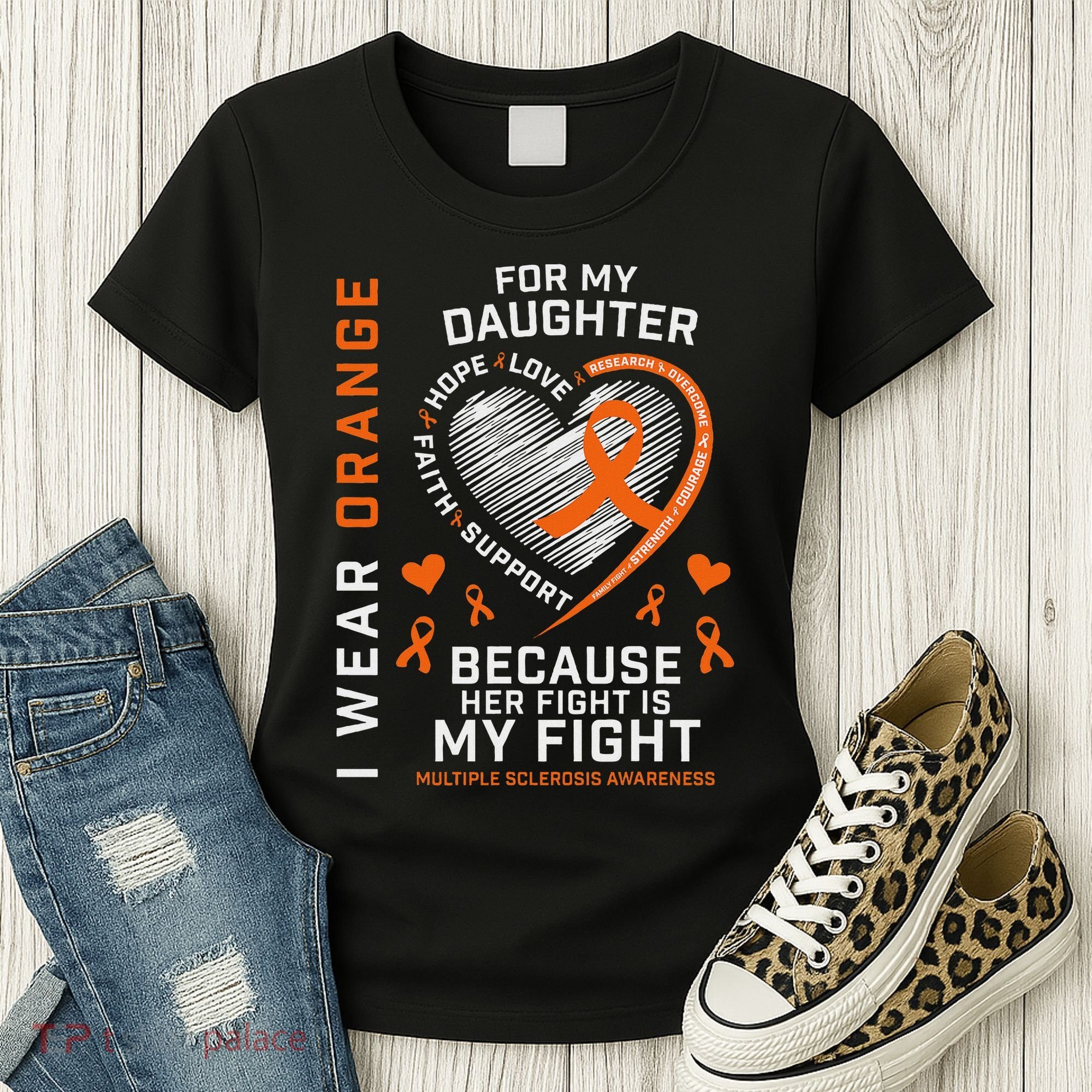 Ms Gifts Fight Daughter Multiple Sclerosis Awareness Women's T-Shirt