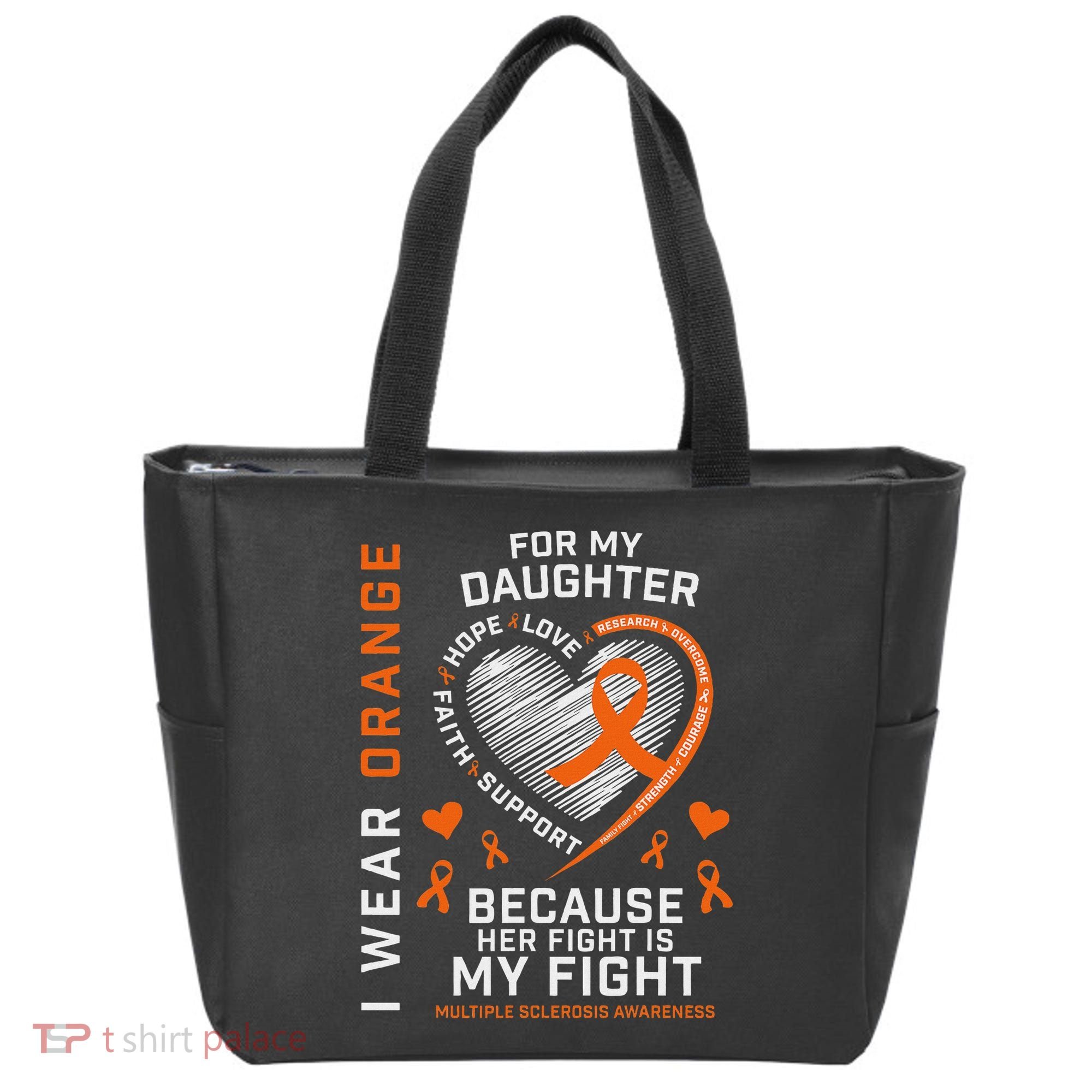 Ms Gifts Fight Daughter Multiple Sclerosis Awareness Tote Bag