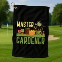 Master Gardener Funny Garden Gift Gardening Golf Towel thumb 1